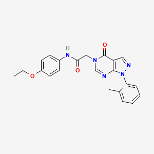 molecular formula C22H21N5O3 B2752331 N-(4-ethoxyphenyl)-2-[1-(2-methylphenyl)-4-oxopyrazolo[3,4-d]pyrimidin-5-yl]acetamide CAS No. 895010-14-7