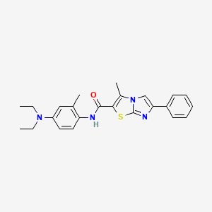 molecular formula C24H26N4OS B2752341 N-[4-(diethylamino)-2-methylphenyl]-3-methyl-6-phenylimidazo[2,1-b][1,3]thiazole-2-carboxamide CAS No. 939635-63-9