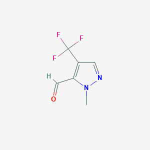 molecular formula C6H5F3N2O B2752342 1-methyl-4-(trifluoromethyl)-1H-pyrazole-5-carbaldehyde CAS No. 1780459-24-6