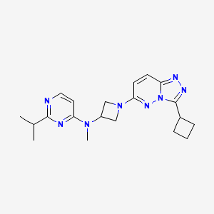 molecular formula C20H26N8 B2752344 N-(1-{3-cyclobutyl-[1,2,4]triazolo[4,3-b]pyridazin-6-yl}azetidin-3-yl)-N-methyl-2-(propan-2-yl)pyrimidin-4-amine CAS No. 2198572-83-5