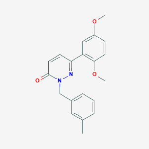 molecular formula C20H20N2O3 B2752349 6-(2,5-二甲氧基苯基)-2-[(3-甲基苯基)甲基]吡啶并[3,4-d]嘧啶-3-酮 CAS No. 923091-10-5
