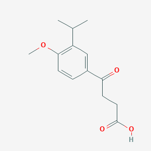 molecular formula C14H18O4 B2752351 4-[4-Methoxy-3-(propan-2-yl)phenyl]-4-oxobutanoic acid CAS No. 94112-85-3