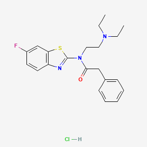 molecular formula C21H25ClFN3OS B2752353 N-(2-(二乙基氨基)乙基)-N-(6-氟苯并[d]噻唑-2-基)-2-苯基乙酰胺盐酸盐 CAS No. 1216526-04-3