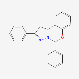 molecular formula C22H18N2O B2752358 2,5-Diphenyl-1,10b-dihydropyrazolo[1,5-c][1,3]benzoxazine CAS No. 140472-91-9
