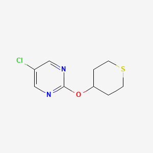 molecular formula C9H11ClN2OS B2752362 5-氯-2-(噻-4-氧基)嘧啶 CAS No. 2197736-30-2