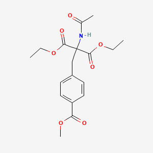 molecular formula C18H23NO7 B2752364 Diethyl 2-(acetylamino)-2-[4-(methoxycarbonyl)benzyl]malonate CAS No. 109564-46-7