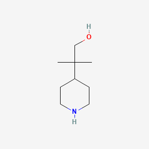 molecular formula C9H19NO B2752377 2-Methyl-2-(piperidin-4-yl)propan-1-ol CAS No. 99203-25-5