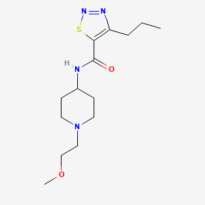 molecular formula C14H24N4O2S B2752381 N-(1-(2-methoxyethyl)piperidin-4-yl)-4-propyl-1,2,3-thiadiazole-5-carboxamide CAS No. 1421521-89-2