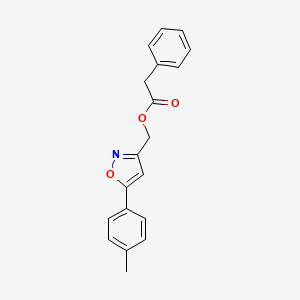 molecular formula C19H17NO3 B2752382 (5-(p-Tolyl)isoxazol-3-yl)methyl 2-phenylacetate CAS No. 953015-61-7