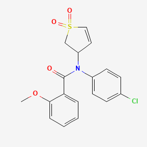 N-(4-CHLOROPHENYL)-N-(1,1-DIOXIDO-2,3-DIHYDRO-3-THIOPHENYL)-2-METHOXYBENZAMIDE