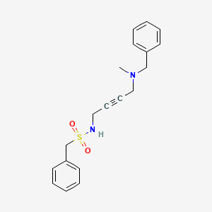 molecular formula C19H22N2O2S B2752389 N-(4-(benzyl(methyl)amino)but-2-yn-1-yl)-1-phenylmethanesulfonamide CAS No. 1396805-33-6