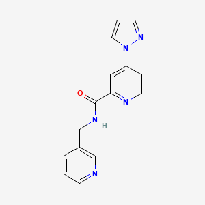 molecular formula C15H13N5O B2752391 4-(1H-pyrazol-1-yl)-N-(pyridin-3-ylmethyl)picolinamide CAS No. 1421524-33-5