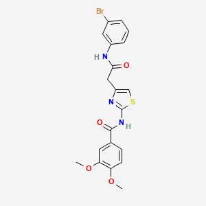 N-(4-(2-((3-bromophenyl)amino)-2-oxoethyl)thiazol-2-yl)-3,4-dimethoxybenzamide