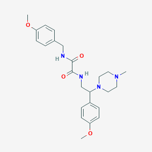 molecular formula C24H32N4O4 B2752401 N1-(4-methoxybenzyl)-N2-(2-(4-methoxyphenyl)-2-(4-methylpiperazin-1-yl)ethyl)oxalamide CAS No. 903344-04-7