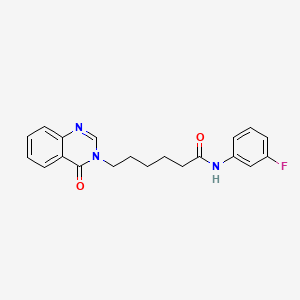 N-(3-fluorophenyl)-6-(4-oxoquinazolin-3(4H)-yl)hexanamide
