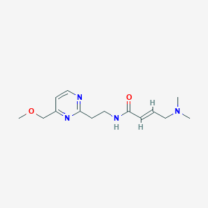 molecular formula C14H22N4O2 B2752409 (E)-4-(Dimethylamino)-N-[2-[4-(methoxymethyl)pyrimidin-2-yl]ethyl]but-2-enamide CAS No. 2411337-91-0