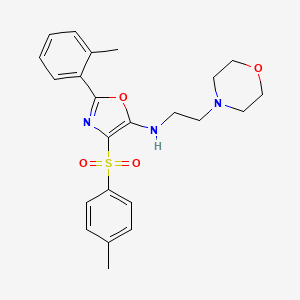 molecular formula C23H27N3O4S B2752415 N-(2-morpholinoethyl)-2-(o-tolyl)-4-tosyloxazol-5-amine CAS No. 862740-01-0