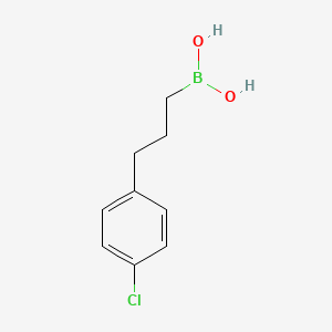 molecular formula C9H12BClO2 B2752419 3-(4-Chlorophenyl)propylboronic acid CAS No. 2377607-63-9