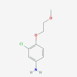 molecular formula C9H12ClNO2 B2752423 3-Chloro-4-(2-methoxyethoxy)aniline CAS No. 879047-68-4