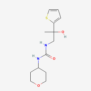 molecular formula C13H20N2O3S B2752427 1-(2-hydroxy-2-(thiophen-2-yl)propyl)-3-(tetrahydro-2H-pyran-4-yl)urea CAS No. 2034565-16-5