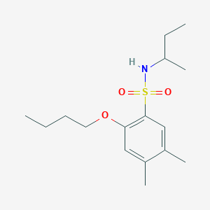 molecular formula C16H27NO3S B275243 N-butan-2-yl-2-butoxy-4,5-dimethylbenzenesulfonamide 