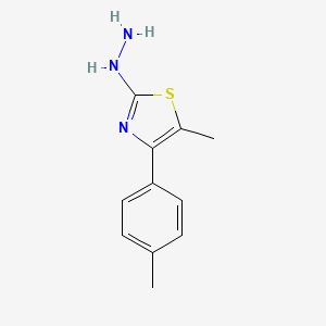molecular formula C11H13N3S B2752431 (5-Methyl-4-p-tolyl-thiazol-2-yl)-hydrazine CAS No. 886494-57-1