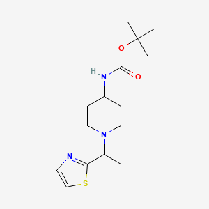 molecular formula C15H25N3O2S B2752432 tert-Butyl (1-(1-(thiazol-2-yl)ethyl)piperidin-4-yl)carbamate CAS No. 1289384-82-2