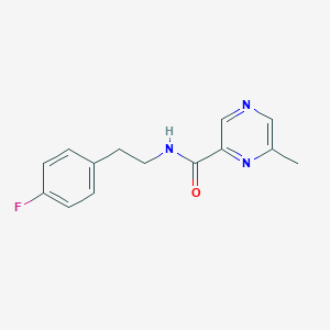 molecular formula C14H14FN3O B2752446 N-[2-(4-fluorophenyl)ethyl]-6-methylpyrazine-2-carboxamide CAS No. 2415634-65-8