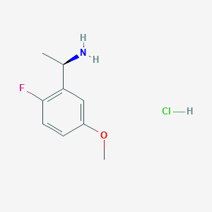 molecular formula C9H13ClFNO B2752456 (R)-1-(2-fluoro-5-methoxyphenyl)ethan-1-amine hydrochloride CAS No. 2074703-59-4