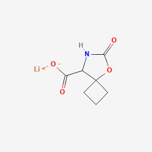 molecular formula C7H8LiNO4 B2752459 锂；6-氧代-5-氧杂-7-氮杂螺[3.4]辛烷-8-羧酸 CAS No. 2361635-45-0