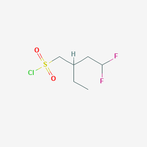 molecular formula C6H11ClF2O2S B2752471 2-乙基-4,4-二氟丁烷-1-磺酰氯 CAS No. 2021249-06-7