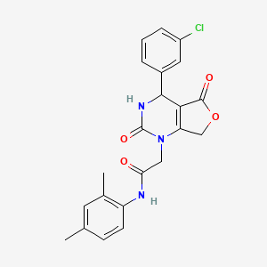 molecular formula C22H20ClN3O4 B2752474 2-(4-(3-氯苯基)-2,5-二氧代-3,4-二氢呋喃[3,4-d]嘧啶-1(2H,5H,7H)-基)-N-(2,4-二甲基苯基)乙酰胺 CAS No. 1251593-54-0
