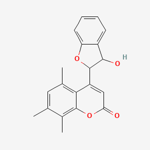 molecular formula C20H18O4 B2752480 4-(3-hydroxy-2,3-dihydro-1-benzofuran-2-yl)-5,7,8-trimethyl-2H-chromen-2-one CAS No. 780775-00-0