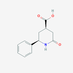 molecular formula C12H13NO3 B2752485 (4R,6R)-2-Oxo-6-phenylpiperidine-4-carboxylic acid CAS No. 2227708-16-7