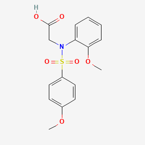 molecular formula C16H17NO6S B2752487 N-(2-methoxyphenyl)-N-[(4-methoxyphenyl)sulfonyl]glycine CAS No. 532982-49-3