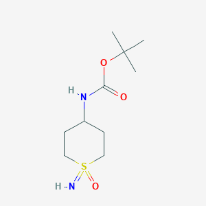molecular formula C10H20N2O3S B2752488 叔丁基(1-亚胺-1-氧代-己环-1l6-硫杂环戊烷-4-基)氨基甲酸酯 CAS No. 2230803-89-9