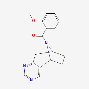 molecular formula C17H17N3O2 B2752503 (2-methoxyphenyl)((5R,8S)-6,7,8,9-tetrahydro-5H-5,8-epiminocyclohepta[d]pyrimidin-10-yl)methanone CAS No. 2058729-73-8