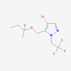 molecular formula C10H14BrF3N2O B2752517 4-bromo-5-(sec-butoxymethyl)-1-(2,2,2-trifluoroethyl)-1H-pyrazole CAS No. 1856089-32-1