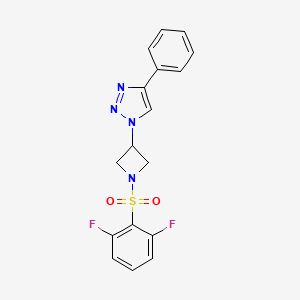 molecular formula C17H14F2N4O2S B2752519 1-(1-((2,6-difluorophenyl)sulfonyl)azetidin-3-yl)-4-phenyl-1H-1,2,3-triazole CAS No. 1903865-21-3
