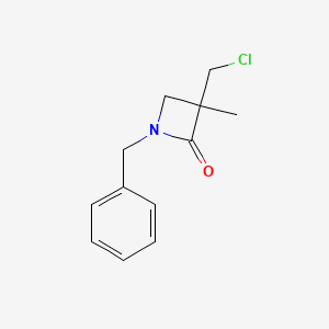 molecular formula C12H14ClNO B2752523 1-Benzyl-3-(chloromethyl)-3-methylazetidin-2-one CAS No. 137266-58-1
