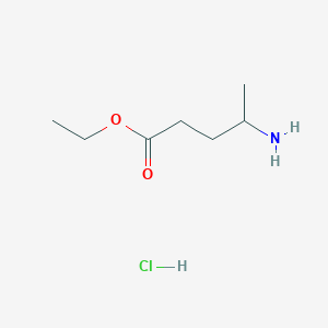 molecular formula C7H16ClNO2 B2752525 Ethyl 4-aminopentanoate hydrochloride CAS No. 119396-97-3