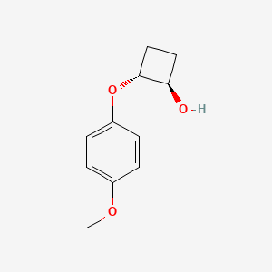 molecular formula C11H14O3 B2752560 (1R,2R)-2-(4-methoxyphenoxy)cyclobutan-1-ol CAS No. 2165690-52-6; 84525-22-4