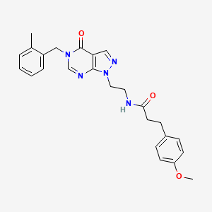 3-(4-methoxyphenyl)-N-(2-(5-(2-methylbenzyl)-4-oxo-4,5-dihydro-1H-pyrazolo[3,4-d]pyrimidin-1-yl)ethyl)propanamide