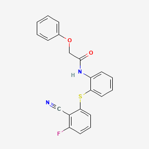 N-{2-[(2-cyano-3-fluorophenyl)sulfanyl]phenyl}-2-phenoxyacetamide