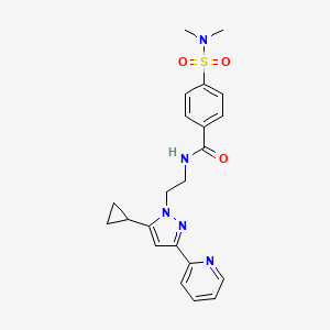 N-{2-[5-cyclopropyl-3-(pyridin-2-yl)-1H-pyrazol-1-yl]ethyl}-4-(dimethylsulfamoyl)benzamide