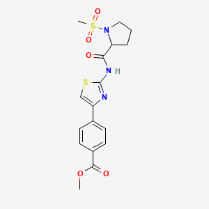 methyl 4-[2-(1-methanesulfonylpyrrolidine-2-amido)-1,3-thiazol-4-yl]benzoate