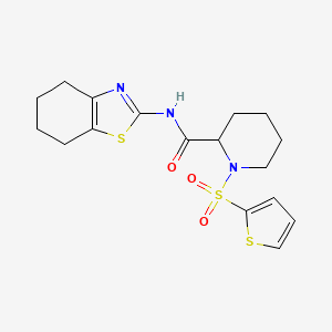 molecular formula C17H21N3O3S3 B2752606 N-(4,5,6,7-四氢苯并[d]噻唑-2-基)-1-(噻吩-2-基磺酰基)哌啶-2-羧酰胺 CAS No. 1097897-03-4