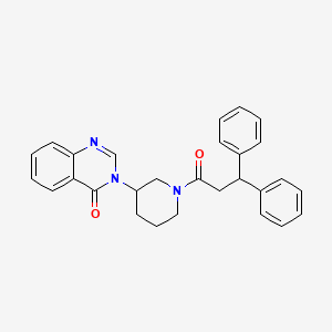 molecular formula C28H27N3O2 B2752614 3-(1-(3,3-diphenylpropanoyl)piperidin-3-yl)quinazolin-4(3H)-one CAS No. 2034517-21-8