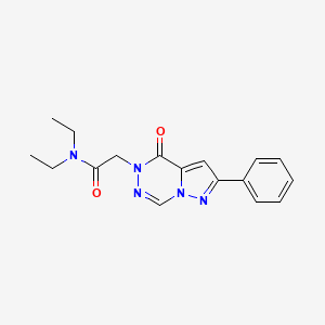 molecular formula C17H19N5O2 B2752618 N,N-二乙基-2-(4-氧代-2-苯基吡唑并[1,5-d][1,2,4]噻嗪-5(4H)-基)乙酰胺 CAS No. 1219841-81-2