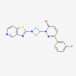 molecular formula C19H14FN5OS B2752619 6-(3-Fluorophenyl)-2-[1-([1,3]thiazolo[4,5-c]pyridin-2-yl)azetidin-3-yl]pyridazin-3-one CAS No. 2380192-81-2